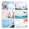 Better Office Products All Occasion Greeting Cards & Envs, 4in. x 6in. 6 Japanese Watercolor Designs, Blank Inside, 100PK 64568 - alternate 1